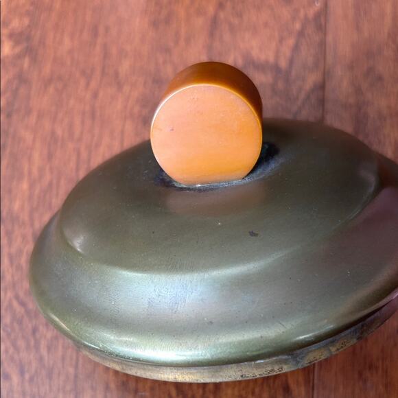 Vintage Benedict Maya Bronze Tobacco Humidor Container with Bakelite Handle - Picture 9 of 16